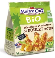Manchons et ailerons de poulet rôti bio