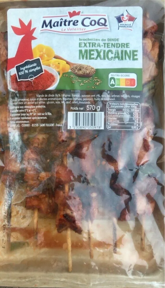 Brechette de dinde extra tendre mexicaine