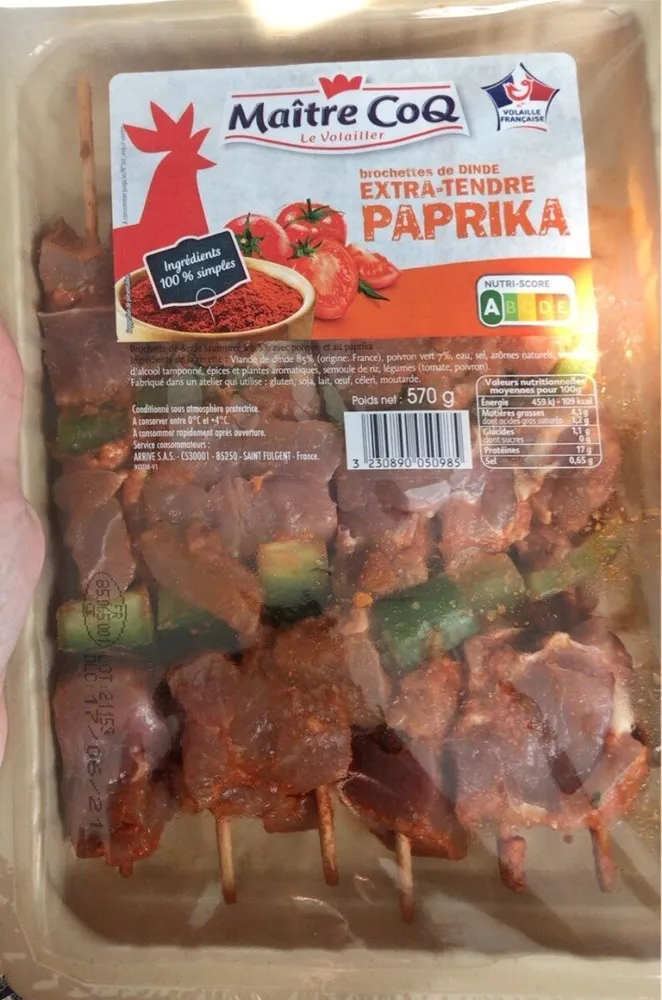 Brochette de dinde extra-tendre paprika