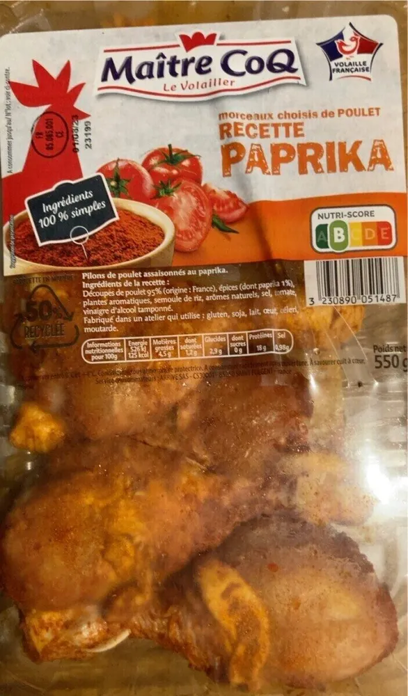 morceaux choisis de POULET RECETTE PAPRIKA
