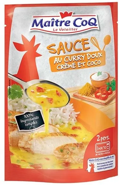 Sauce au curry doux crème et coco