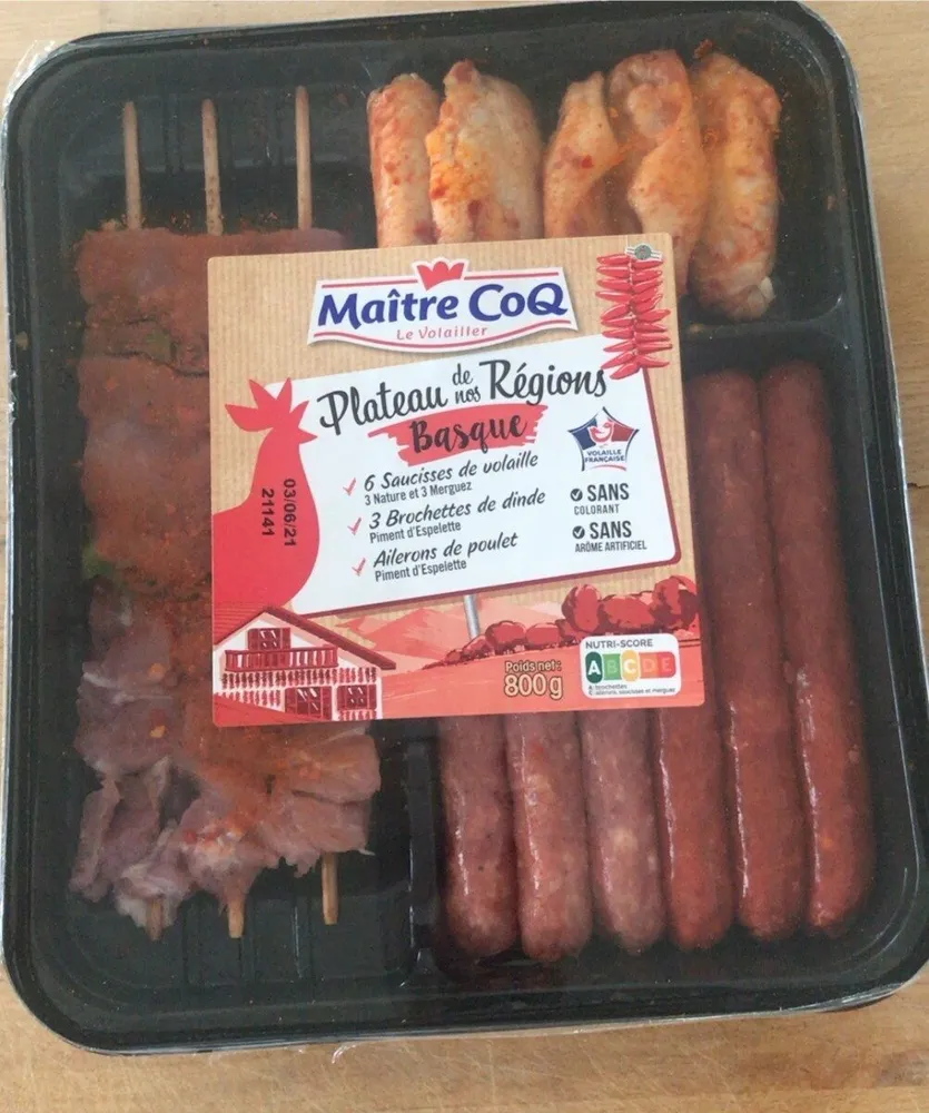 Plateau de nos Régions Basque Maître Coq