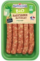 Saucisses de poulet Bio