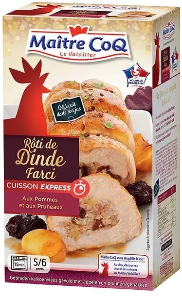 Rôti de dinde farci pomme pruneaux