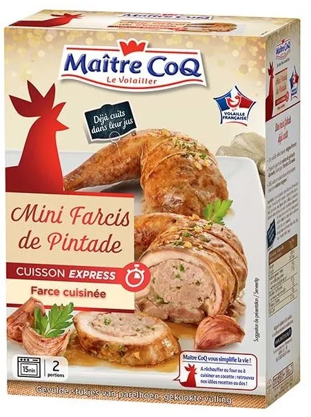 Mini farcis de pintade, farce cuisinée
