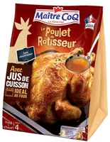 Le poulet du rôtisseur avec jus de cuisson