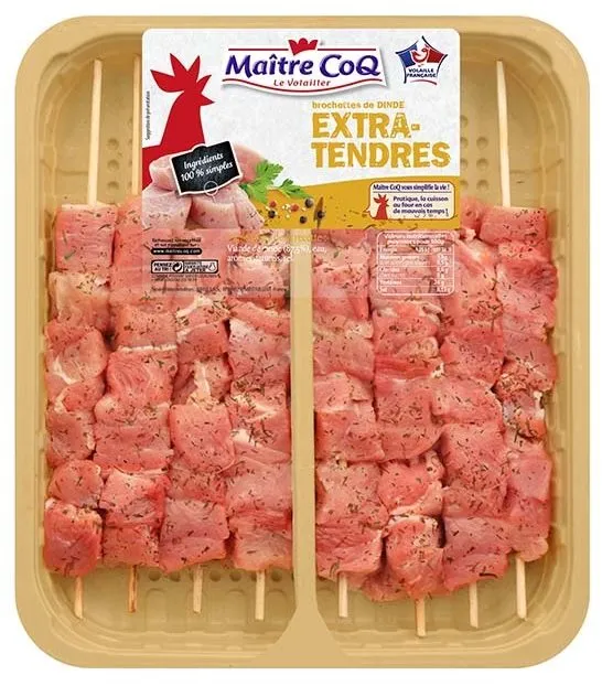 Brochettes de dinde extra tendre x8