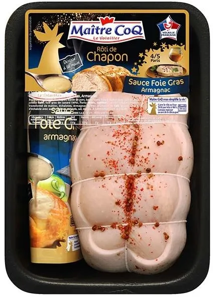 Rôti de chapon sauce foie gras armagnac