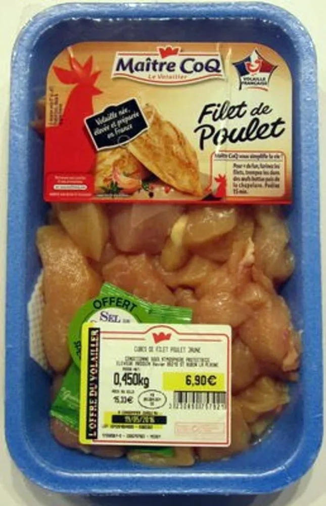 Cubes de Filet de Poulet Jaune