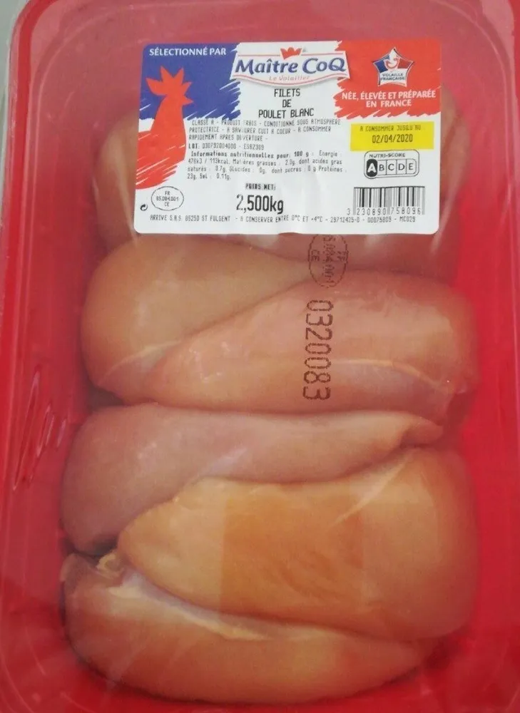 Filet de poulet blanc