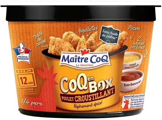 Coq en box poulet croustillant légèrement épicé