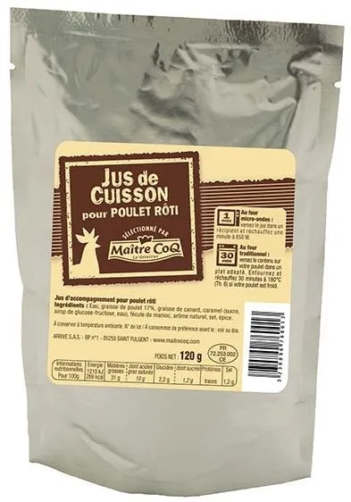 Jus de cuisson pour poulet rôti