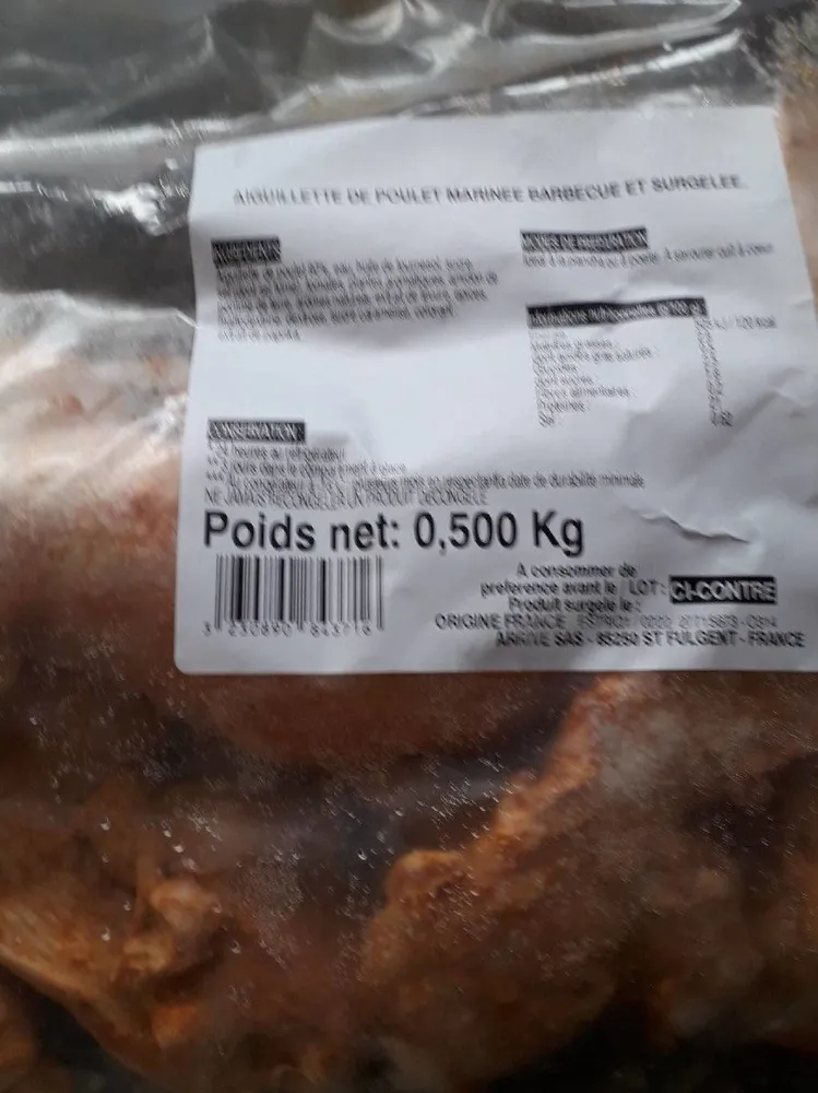 Aiguilleurs de poulet marinee
