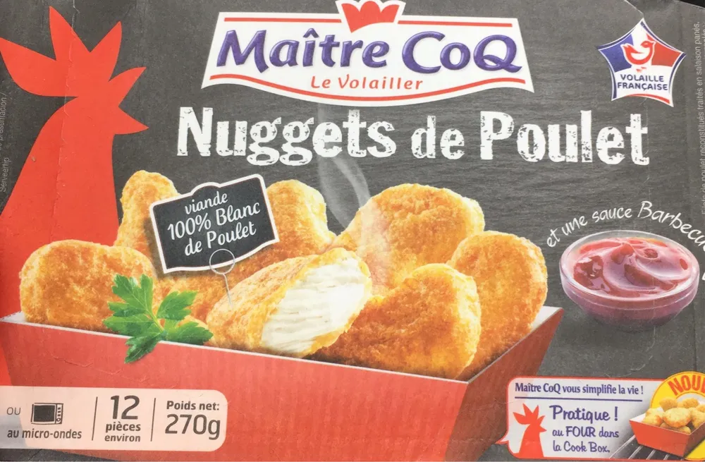 Nuggets de filet de poulet en barquette cookbox  , 270g