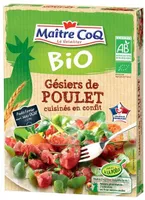 Gésiers de poulet cuisinés en confit bio