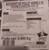Bouchées de poulet herbes de Provence