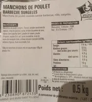 Manchons de poulet barbecue surgelés