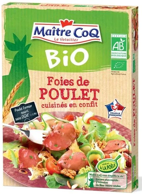 Foie de poulet confit Bio