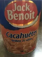 Cacahuètes, Boîte Fer De 500 Grammes, Marque Jack Benoit