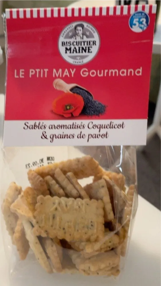 sablés aromatisés coquelicot et graines de pavot