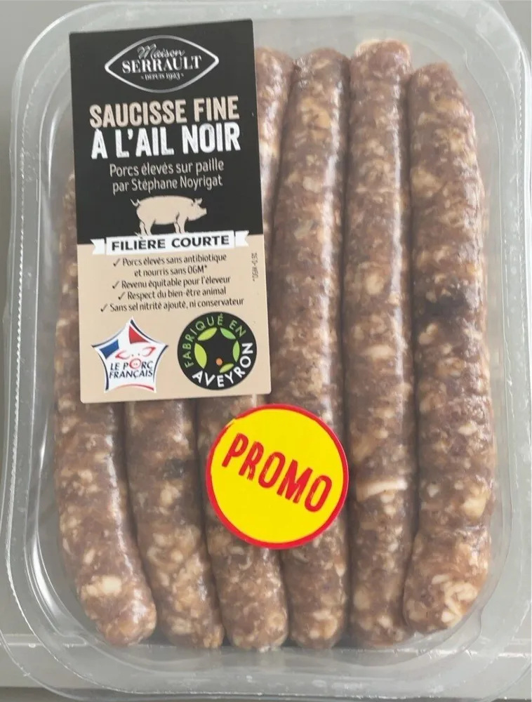Saucisse fine à l’air noir
