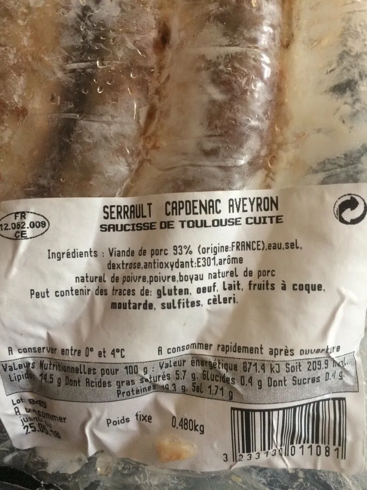 Saucisse cuite