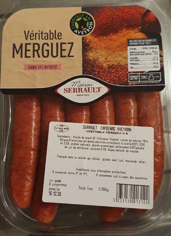 Véritable merguez