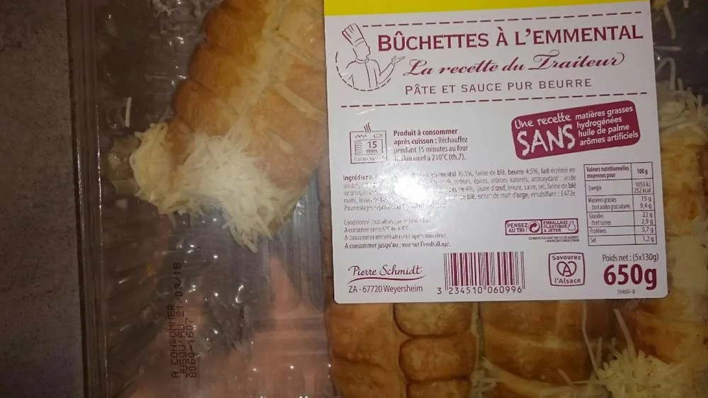 Bûchettes à l'emmental