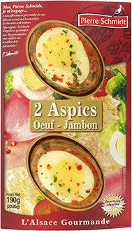 Aspic d'oeufs au jambon PIERRE SCHMIDT, 2 pieces