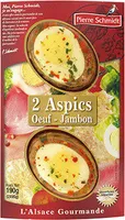 Aspic d'oeufs au jambon PIERRE SCHMIDT, 2 pieces