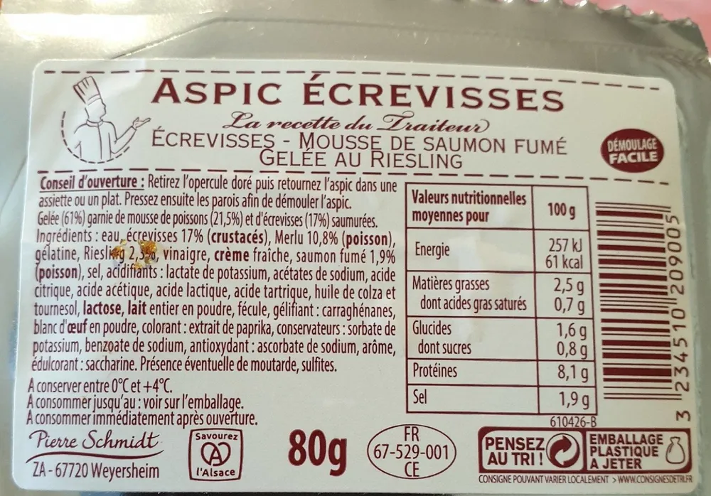 Aspic écrevisses