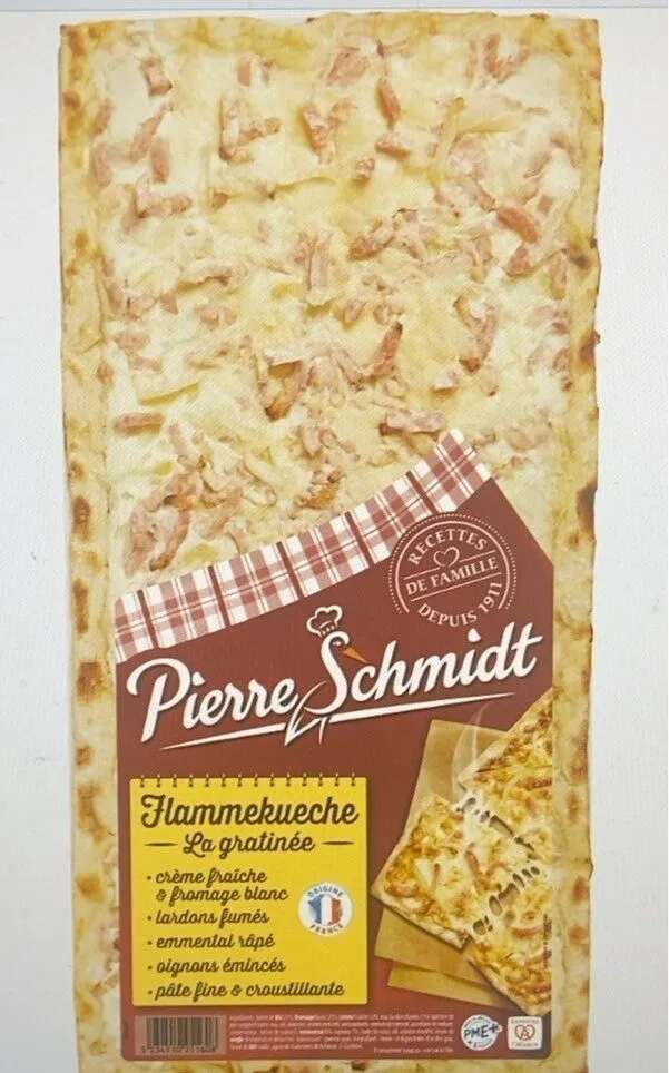 Tarte flambee Alsacienne a l'emmental PIERRE SCHMIDT