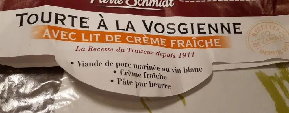 Tourte recette vosgienne