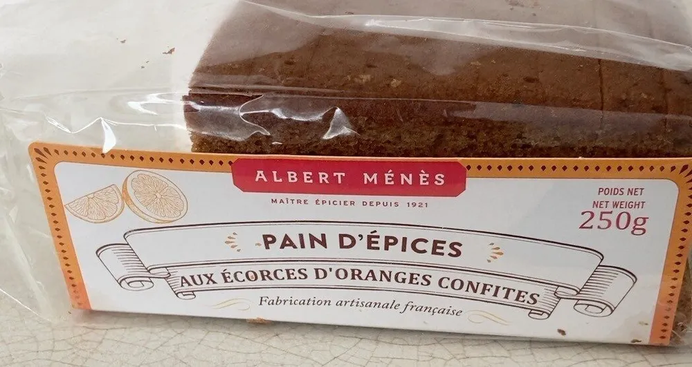 Pain d’épices aux écorces d’oranges confites