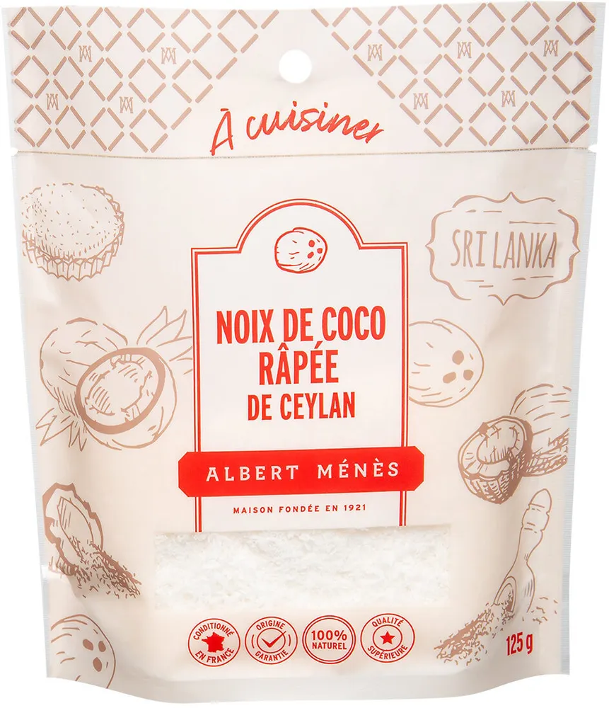 Noix de coco râpée de Ceylan