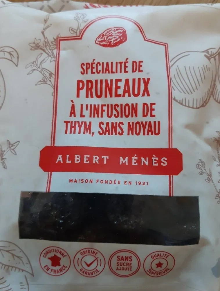 Pruneaux à l infusion de Thym, sans noyau