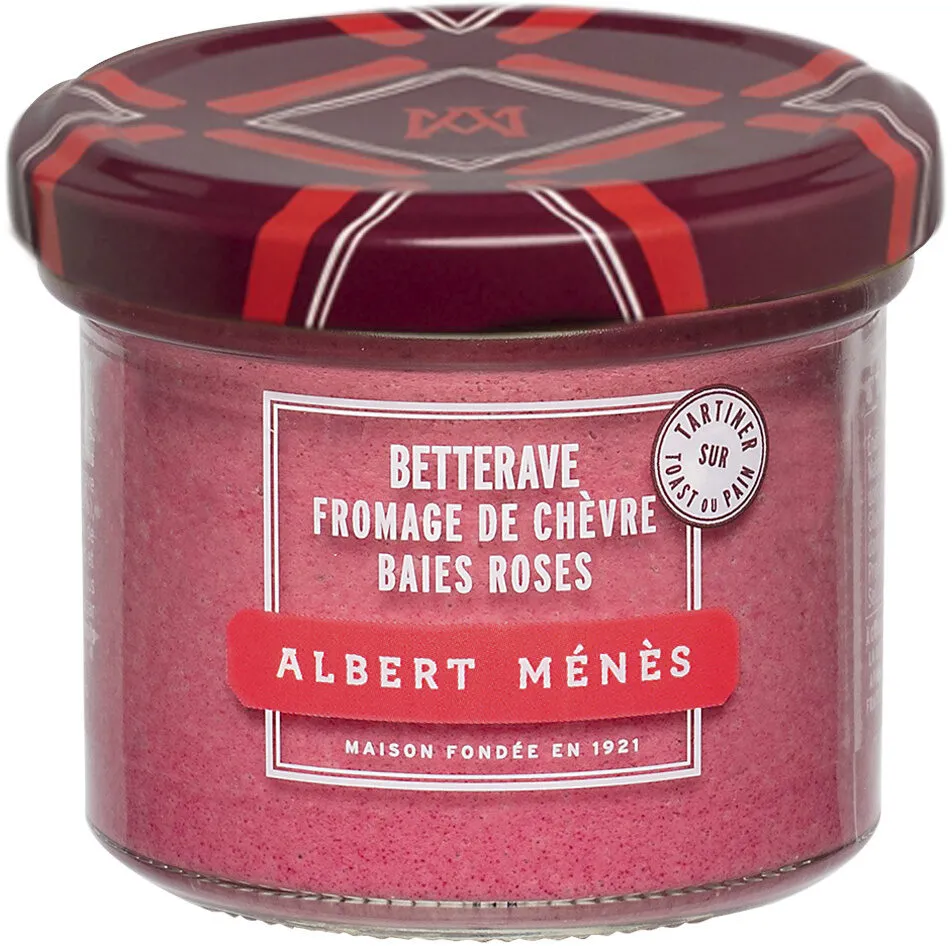 Crème de Betterave au Chèvre et aux Baies Roses