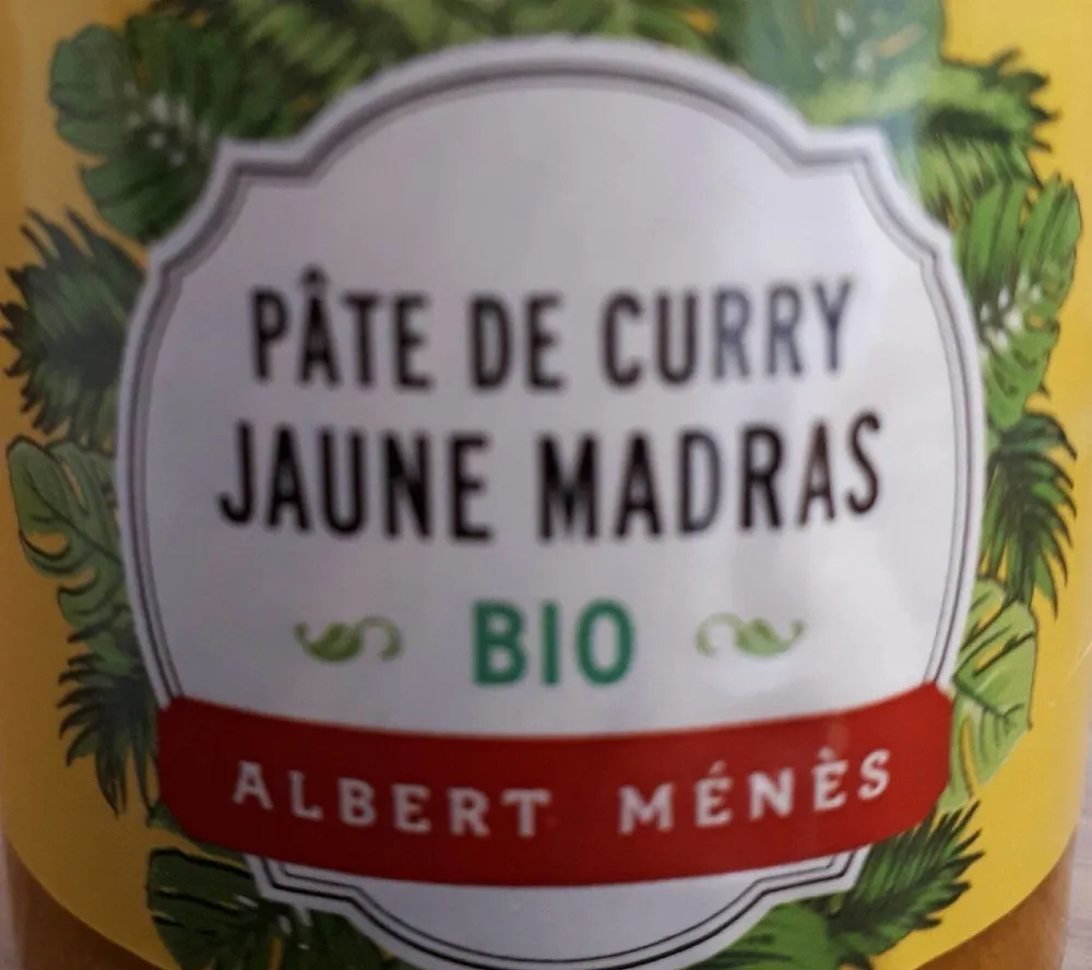 Pâte de curry jaune madras