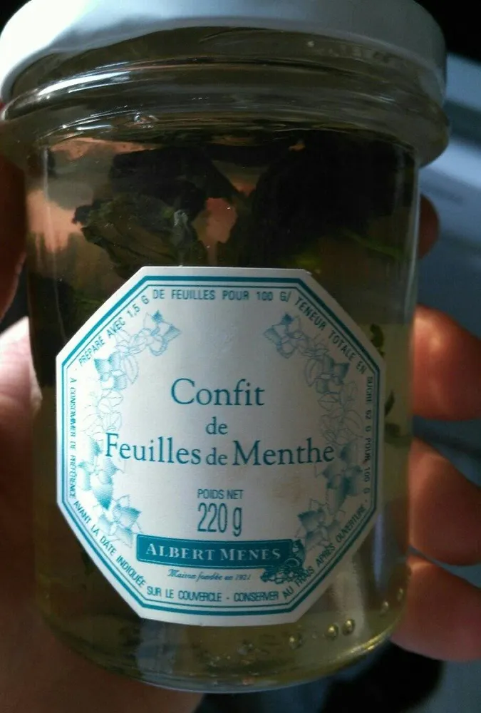 Confit de feuilles de menthe