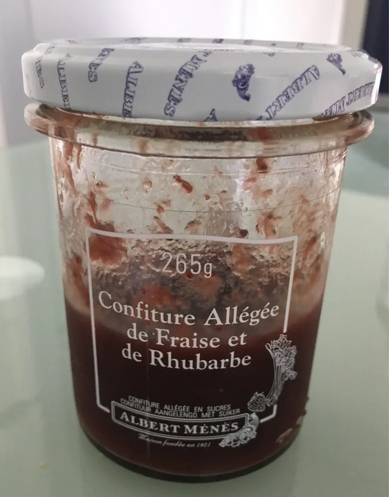 Confiture allégée de Fraise et de Rhubarbe