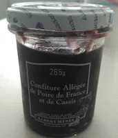 Confiture Allégée de Poire de France et de Cassis