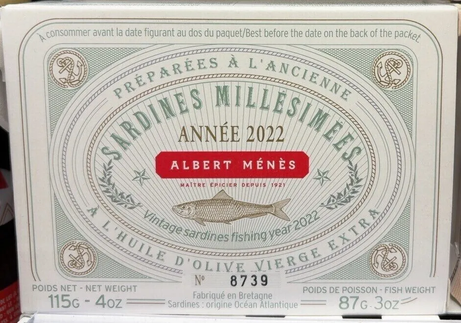 SARDINES MILLÉSIMÉES ANNÉE 2022 A L'HUILE D'OLIVE VIERGE EXTRA