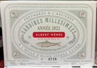 SARDINES MILLÉSIMÉES ANNÉE 2022 A L'HUILE D'OLIVE VIERGE EXTRA