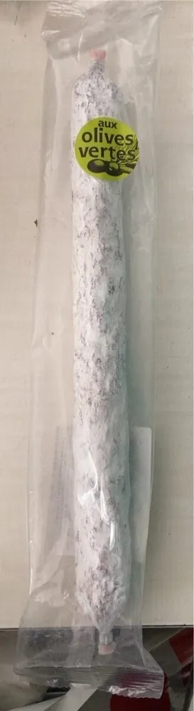 Saucisson sec (halal)blanc au olive verte