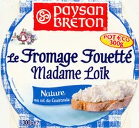 Le Fromage Fouetté Madame Loïk, Nature au sel de Guérande (25 % MG) Pot €co