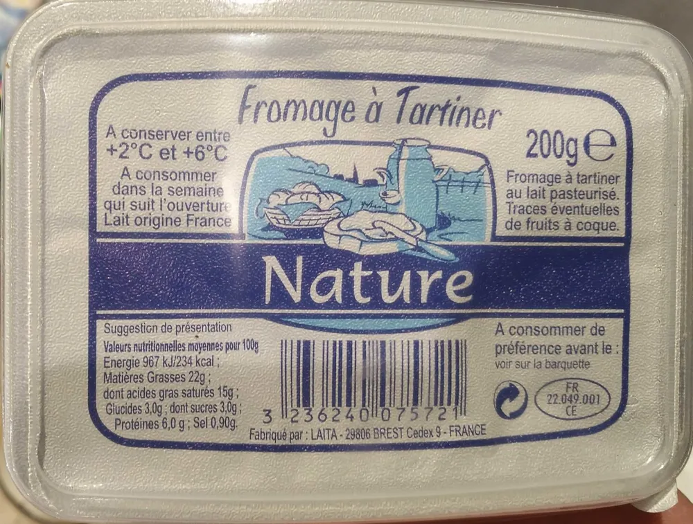 Fromage à tartiner Nature