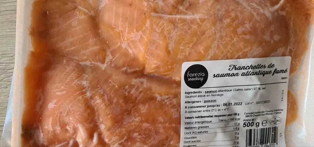Tranchette de saumon Atlantique fumé