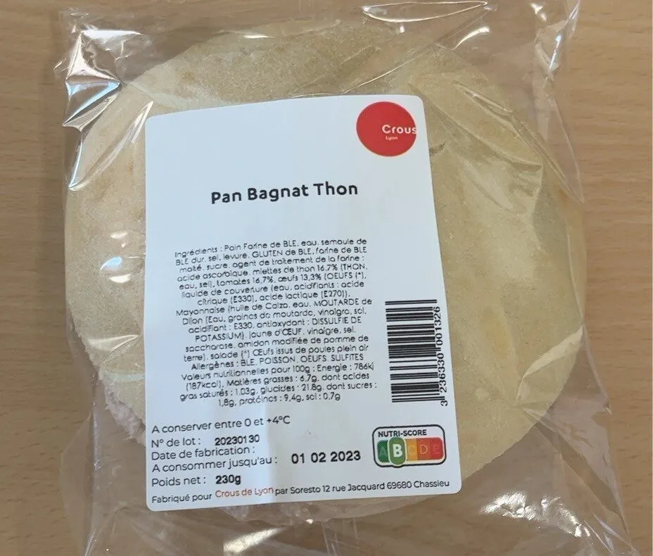Pain bagnat thon