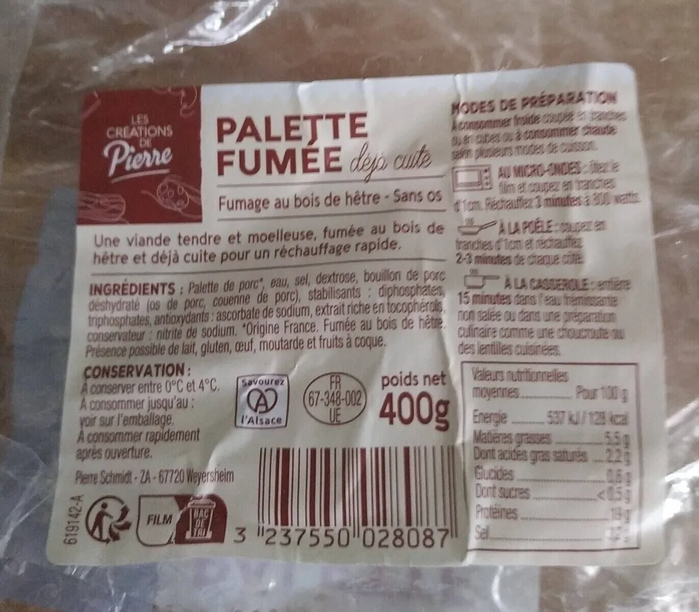 Palette fumée