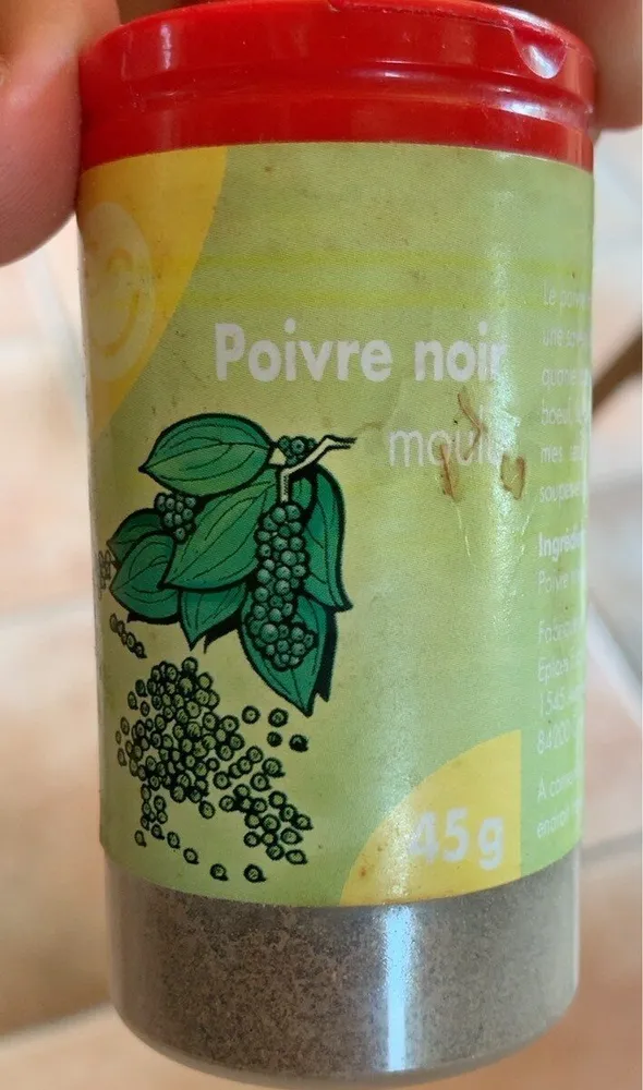 Poivre noir moulu